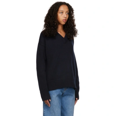 Davion Oversized Wool-cashmere Sweater In Dark Navy