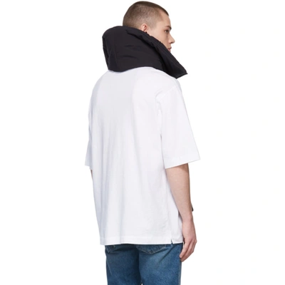 Shop Off-white Black Padded 3d Zip Scarf In Black/white