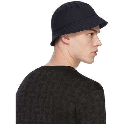 Shop Ermenegildo Zegna Navy Packaway Bucket Hat In Dark Blue