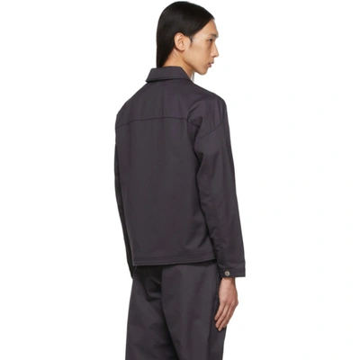 Shop Affxwrks Grey Boxed Jacket In Deep Grey