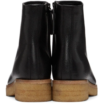 Shop The Row Black Grained Boris Boots