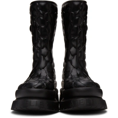 Shop Valentino Black 03 Rose Edition Atelier Short Boots In 0no Black