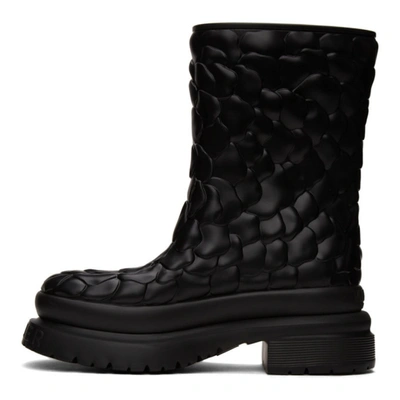 Shop Valentino Black 03 Rose Edition Atelier Short Boots In 0no Black