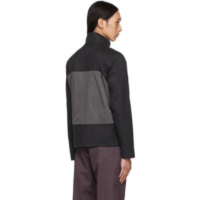 Shop Affxwrks Black & Grey Work Jacket In Soft Black