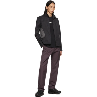 Shop Affxwrks Black & Grey Work Jacket In Soft Black