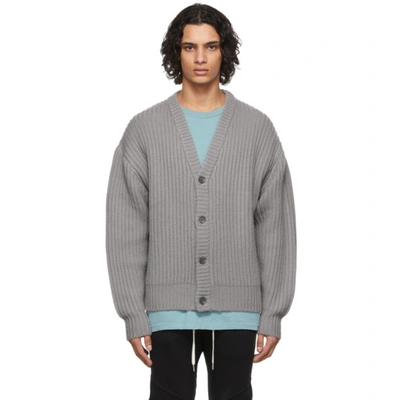 Shop John Elliott Grey Cashmere Capri Cardigan In Smoke