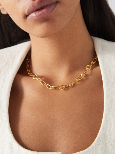 Sophie Buhai Grecian 18kt Gold-vermeil Chain Necklace In Metallic