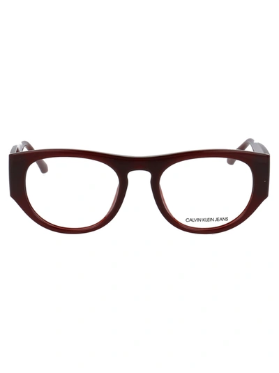 Shop Calvin Klein Jeans Est.1978 Ckj19510 Glasses In 601 Milky Oxblood