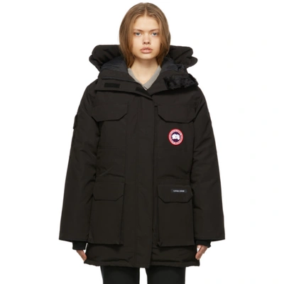 Shop Canada Goose Ssense Exclusive Black Down Fur-free Expedition Parka In 61 Black