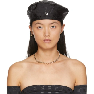 Shop Misbhv Black Signature Monogram Beret