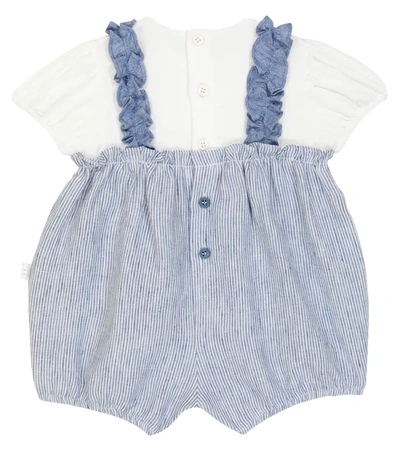 Il Gufo Baby Cotton Onesie In Blue