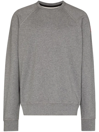Shop Canada Goose Huron Logo-patch Sweatshirt In Grey