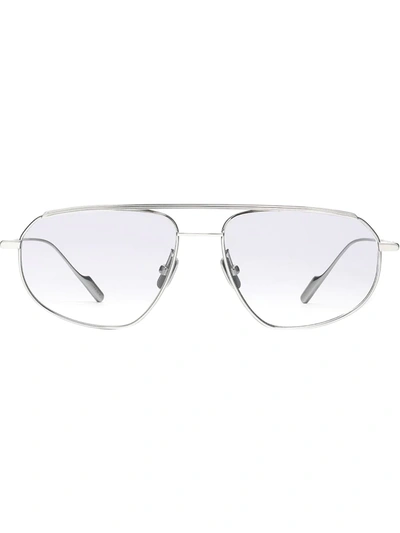 Shop Gentle Monster Raffles 02(g) Pilot-frame Sunglasses In Grey