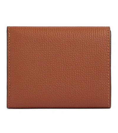 Shop Loewe Anagram Leather Wallet In Tan