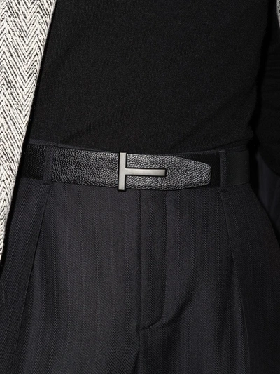 Shop Tom Ford Belt With Reversible Buckle In Black