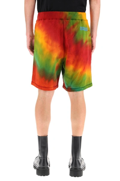 Shop Dsquared2 Tie-dye Short Sweatpants In Mixed Colours