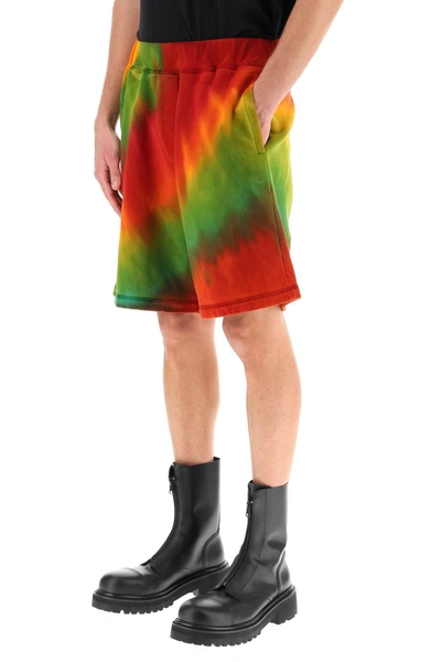 Shop Dsquared2 Tie-dye Short Sweatpants In Mixed Colours