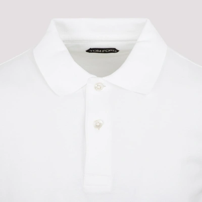 Shop Tom Ford Dyed Polo T-shirt In White