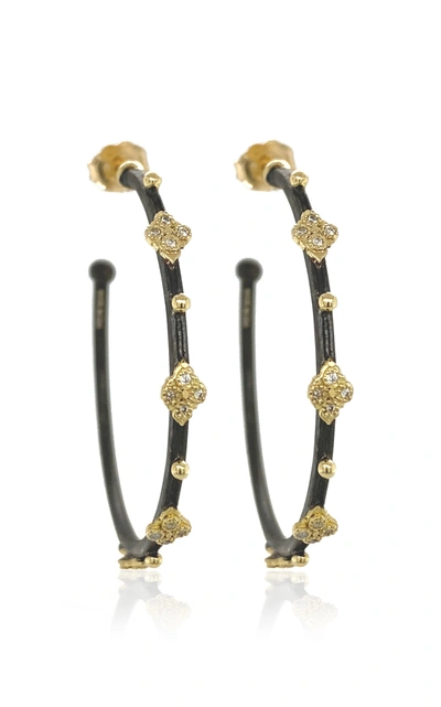 Shop Armenta Women's 18k Gold And Sterling Silver Diamond Hoop Earrings