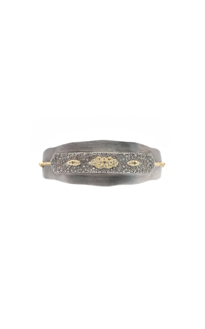 Shop Armenta Women's Pave Scroll 18k Gold And Sterling Silver Diamond Cuff