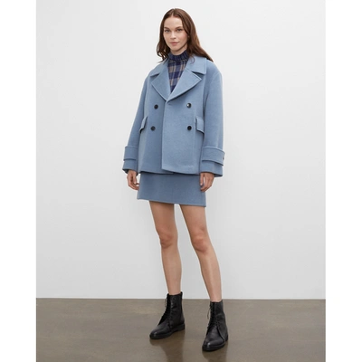 Shop Club Monaco Relaxed Peacoat In Blue