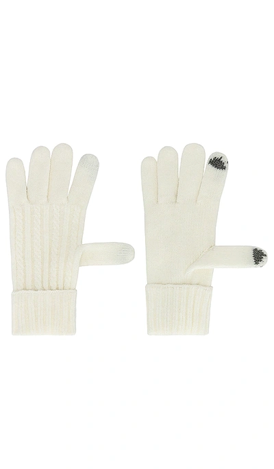 Shop Hat Attack Cable Knit Touch Screen Glove In Ivory