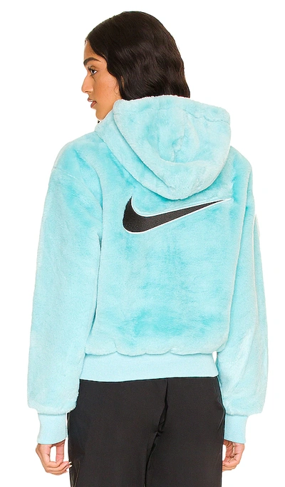Shop Nike Nsw Essential Faux Fur Jacket In Copa