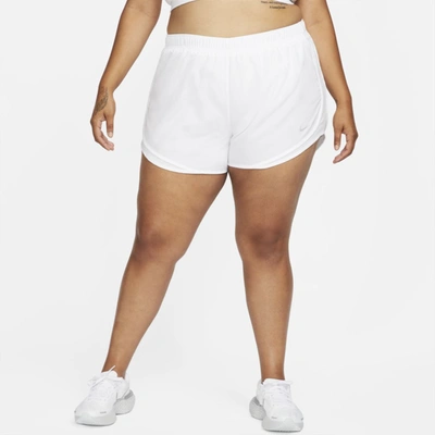 Shop Nike Women's Tempo Running Shorts (plus Size) In White