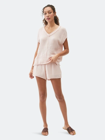 Shop Michael Stars Peggy Gauze Short In Pink