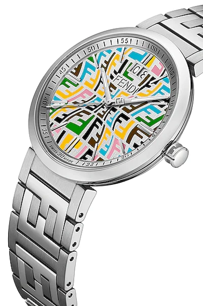 Shop Fendi Forever  39mm Watch In Stainless Steel