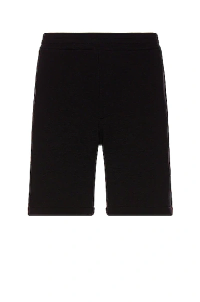 Shop Alexander Mcqueen Logo Tape Shorts In Black