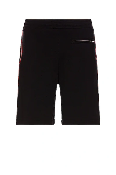 Shop Alexander Mcqueen Logo Tape Shorts In Black