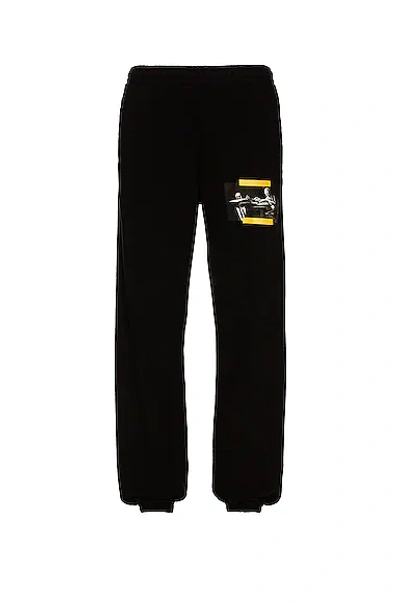 Shop Off-white Carav Painting Slim Sweatpants In Black