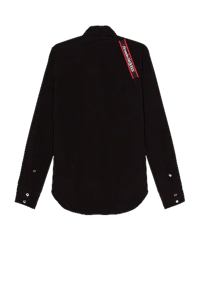 Shop Alexander Mcqueen Logo Tape Harness Shirt In Black