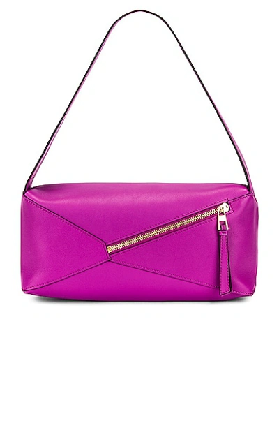 Shop Loewe Puzzle Hobo Bag In Bright Purple