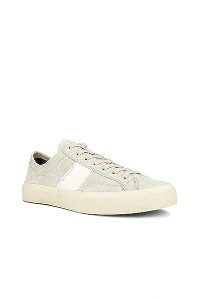 Tom Ford Off-white Nylon Cambridge Low-top Trainers In White Beige Ivory