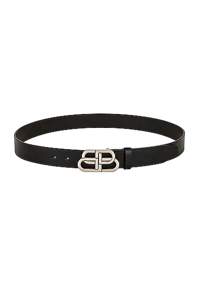 Balenciaga Bb Large Belt In Black