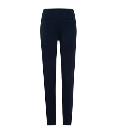 Shop Hanro Yoga Trousers In Navy