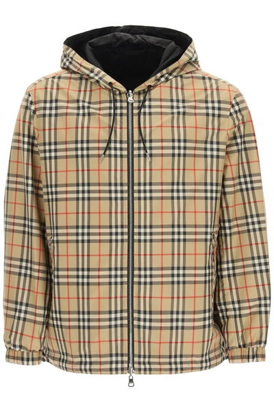 Shop Burberry Reversible Vintage Check Pattern Jacket In Multi