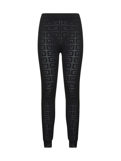 Shop Givenchy 4g Jacquard Leggings In Black