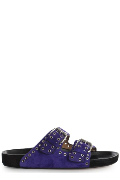 Shop Isabel Marant Lennyo Buckled Sandals In Purple