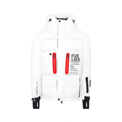 Shop Moncler Grenoble Hooded Down Jacket In White