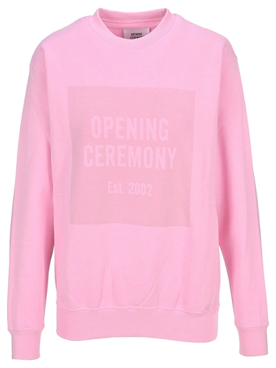 Shop Opening Ceremony Box Logo Printed Sweatshirt In Pink