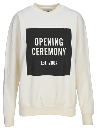 Shop Opening Ceremony Box Logo Printed Sweatshirt In White