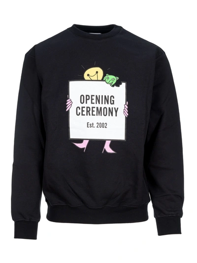 Shop Opening Ceremony Graphic Printed Crewneck Sweatshirt In Black