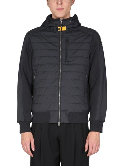 Shop Parajumpers Gordon Hooded Quilted Jacket In Black