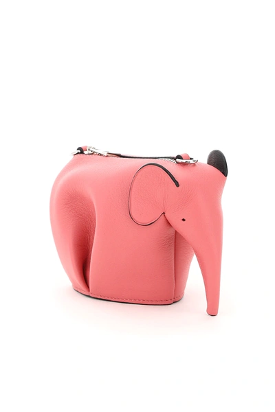 Shop Loewe Elephant Pouch With Chain In Pink