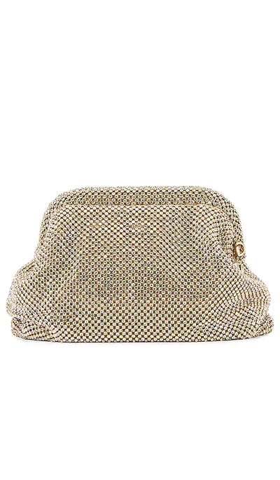 Loeffler Randall Doreen Clutch In Metallic Gold