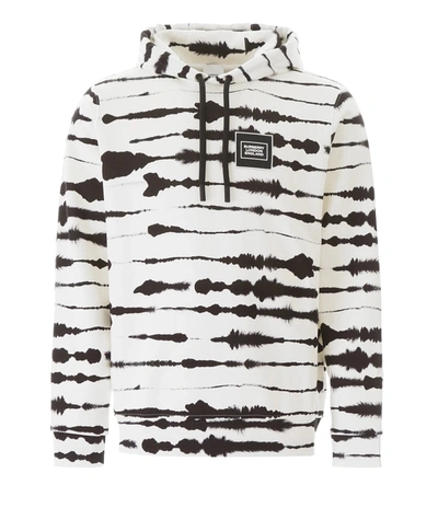 Burberry Mens Abstract Print Hoodie, Brand Size Xx-large In Silver Tone |  ModeSens