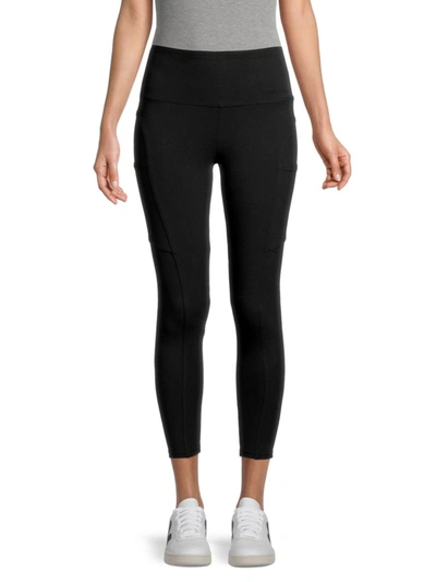 Performance Women's Cotton-spandex With Side Pockets Legging In Black